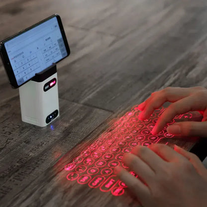 🚀 Bluetooth Virtual Laser Keyboard – Wireless Projection Keyboard for Phones, Tablets & Laptops! 🔥⌨️