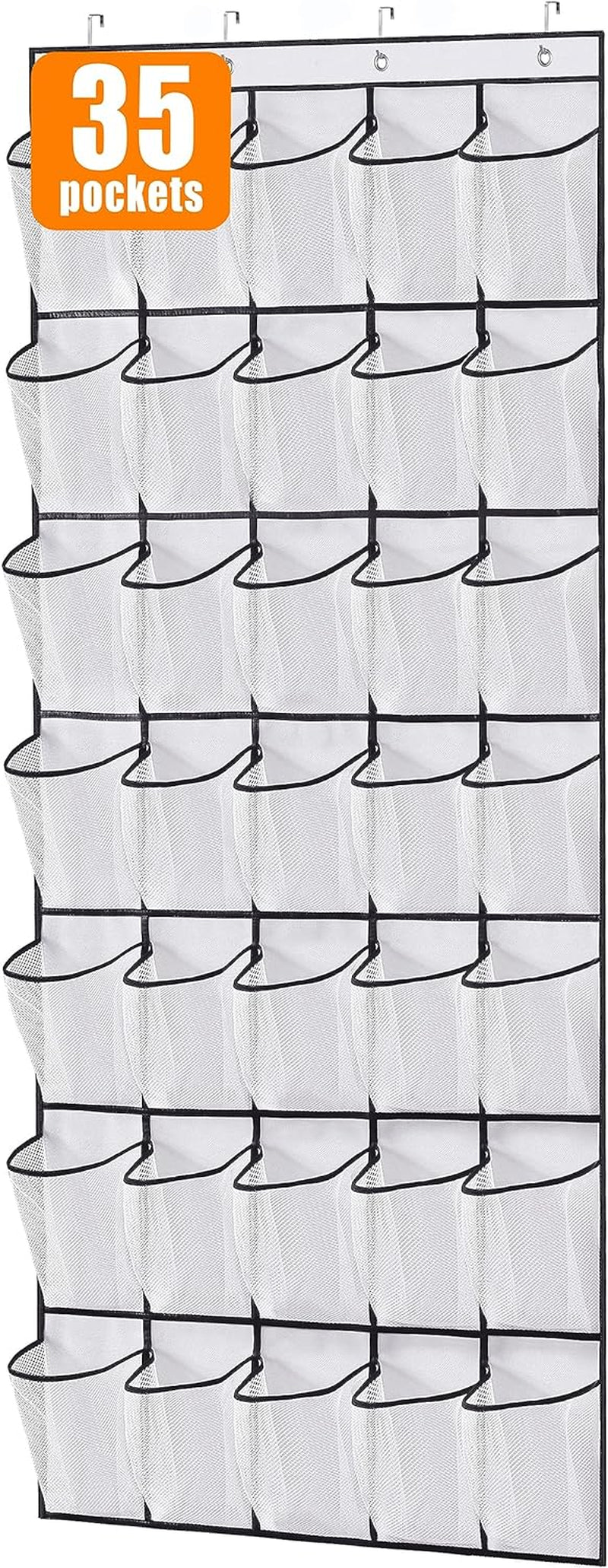 28-Pocket Over-the-Door Shoe Organizer - Mesh Storage Solution for Closet Doors, Black 🔥 Upgrade Your Storage Game with the MISSLO 28-Pocket Shoe Organizer! 🔥