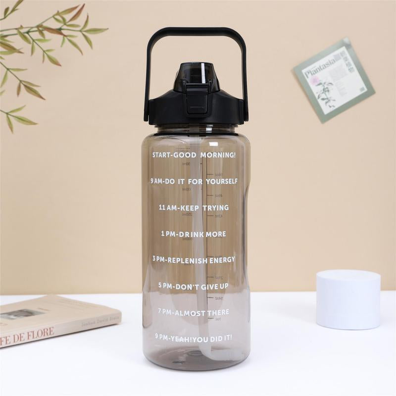 Drinking Water Bottle with Lid, 1 Count Sporty Design Hydration Sports Outdoor Camping Travel, Water Bottles for Music Festival