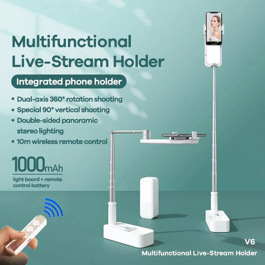 Elevate Your Selfie Game! 🌟📱 Check Out the New Portable LED Light Mobile Phone Stand - Perfect for Live Streaming & More! #SelfieStand #Bluetooth #LiveStreaming