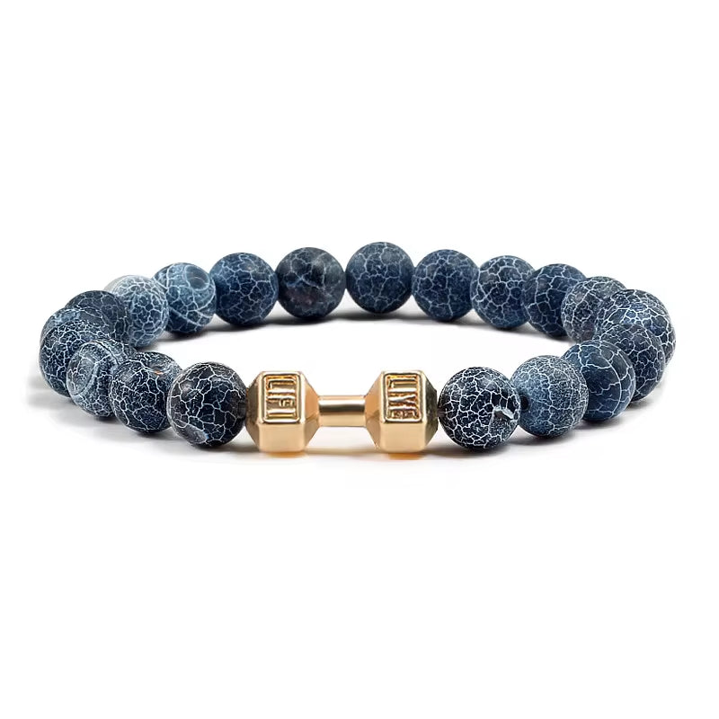 🔥 Unisex Volcanic Lava Stone Bracelet – Stylish Fitness Jewelry for Strength & Motivation! 💪✨ #FitnessJewelry #LavaStoneBracelet