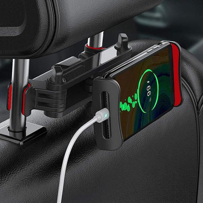 Car Headrest Tablet Mount, 1 Count Adjustable Car Headrest Phone Holder, Car Phone & Tablet Hanging Rack, Tablet & Phone Stand, Car Interior Accessories for Mobile Phone Tablet