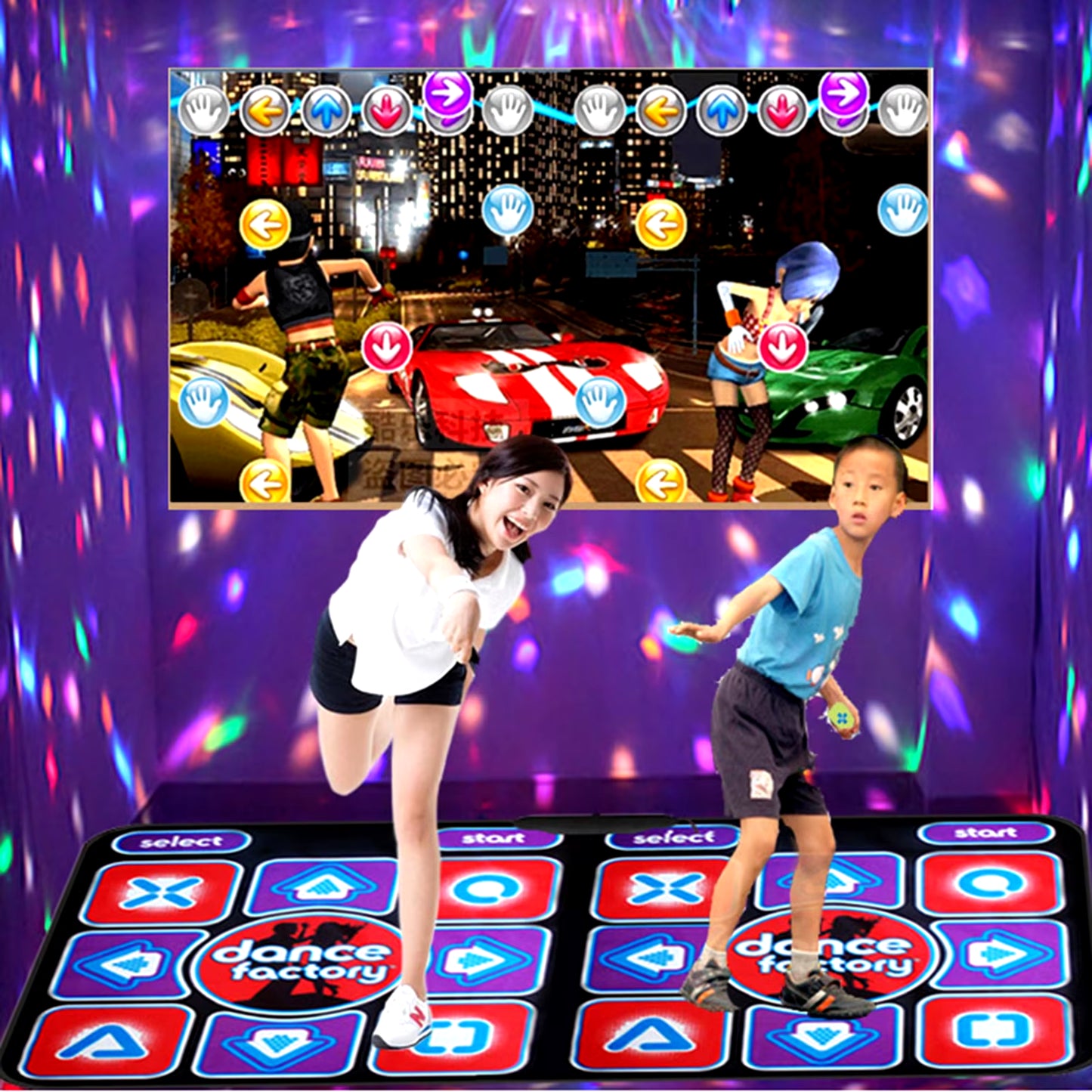 Get Ready to Groove! 🎶 Double Dancing Mat for Family Fun - Wired, Non-Slip & Comes with 2 Remote Controllers! Perfect for PC & TV! 💃🕺