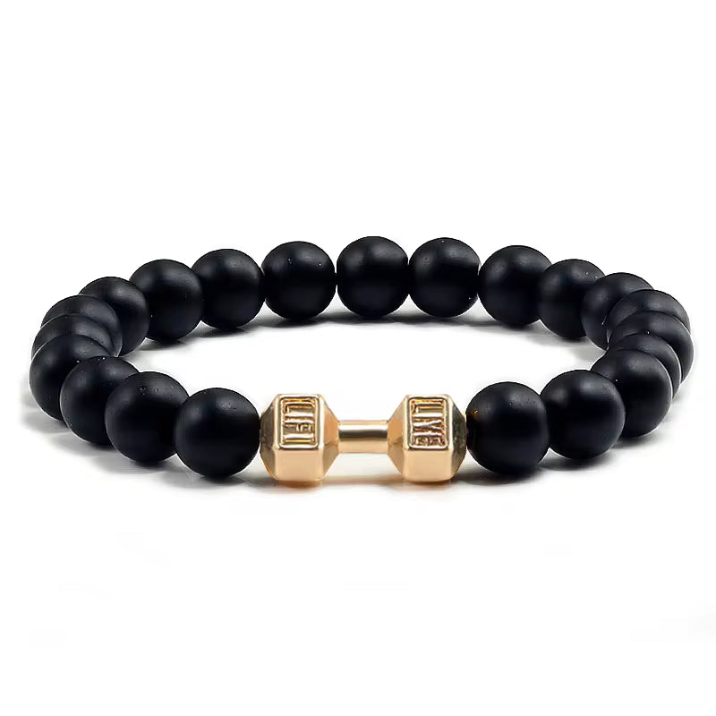 🔥 Unisex Volcanic Lava Stone Bracelet – Stylish Fitness Jewelry for Strength & Motivation! 💪✨ #FitnessJewelry #LavaStoneBracelet