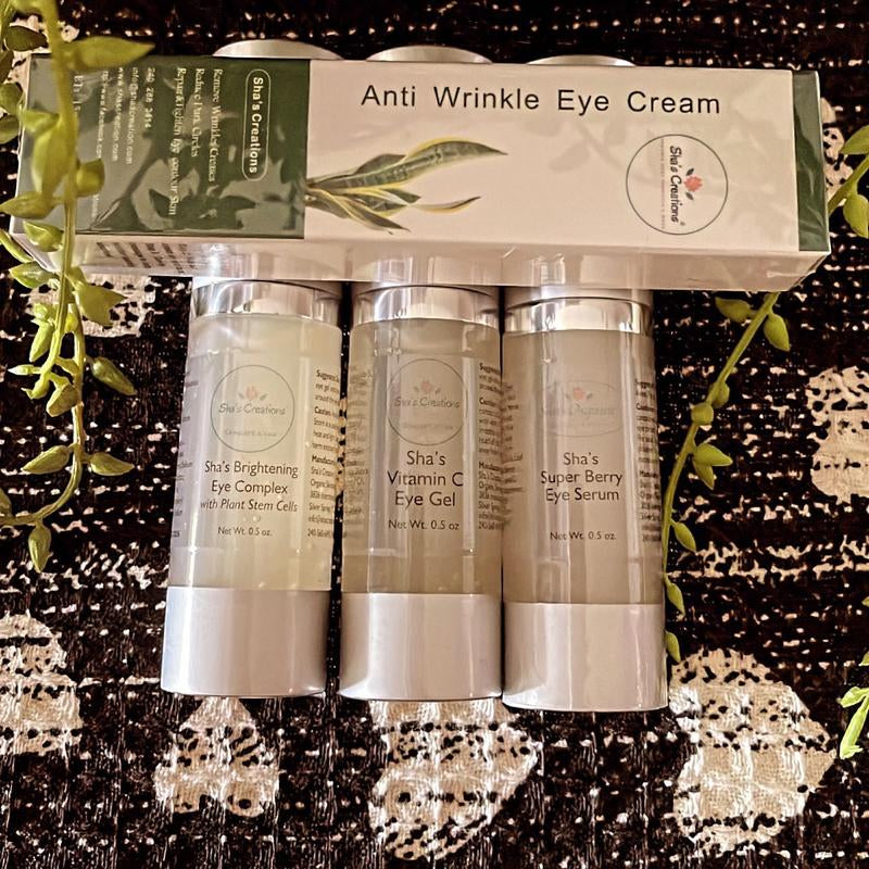 Anti-Aging Eye Care Package 1 Super Berry Serum Eye Gel Vitamin C anti Wrinkle Cream Brightening