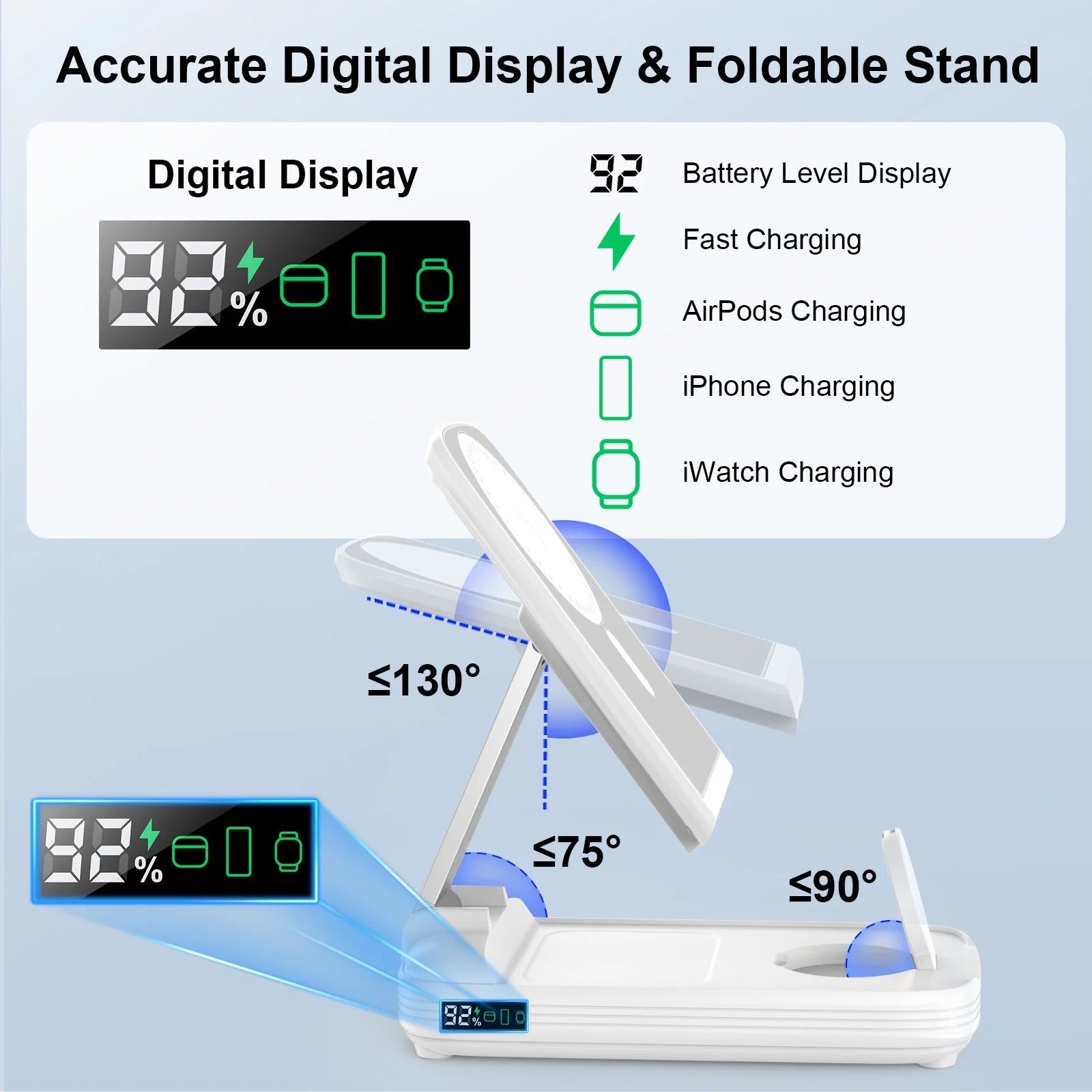 Charge in Style! 🌟 Meet the  5-in-1 Wireless Charging Station with a 10,000mAh Power Bank - Perfect for your iPhone & AirPods! ⚡️🖤 #TechEssentials #WirelessCharging