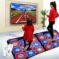 Get Ready to Groove! 🎶 Double Dancing Mat for Family Fun - Wired, Non-Slip & Comes with 2 Remote Controllers! Perfect for PC & TV! 💃🕺