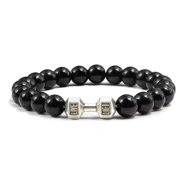 🔥 Unisex Volcanic Lava Stone Bracelet – Stylish Fitness Jewelry for Strength & Motivation! 💪✨ #FitnessJewelry #LavaStoneBracelet