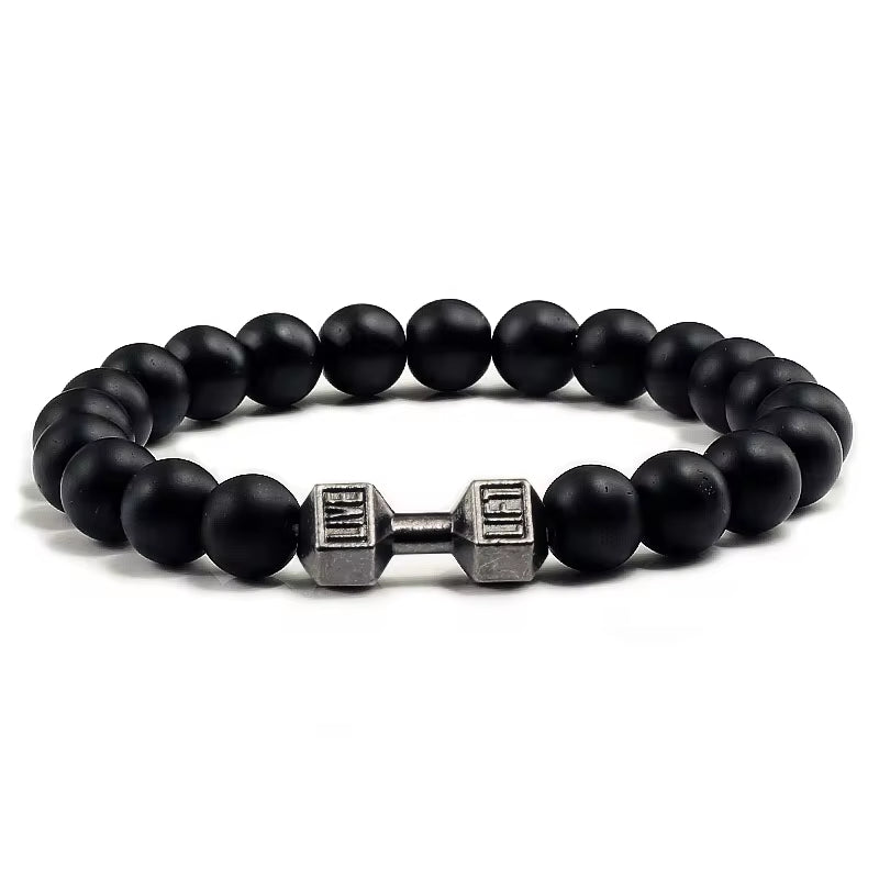 🔥 Unisex Volcanic Lava Stone Bracelet – Stylish Fitness Jewelry for Strength & Motivation! 💪✨ #FitnessJewelry #LavaStoneBracelet