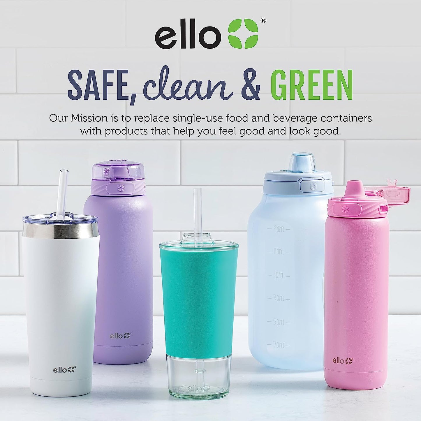 Ello Duraglass 10-Piece Meal Prep Set (3.4 Cup) in Evening Orchard – Glass Food Containers with Silicone Sleeves and BPA-Free Airtight Lids, Dishwasher, Microwave, and Freezer Safe