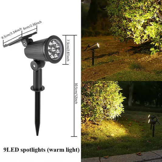 Illuminate your garden with our 9 LED RGB Solar Spot Lights! 🌟 Waterproof & adjustable brightness for the perfect outdoor vibe! Perfect for palm trees and more! #GardenGlow #SolarLights 🌟🌿 #SolarSpotLights #OutdoorDecor #EcoFriendlyLighting