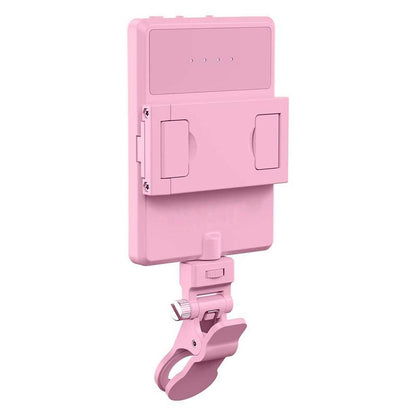 Square Clip Type Smartphone Selfie Light, Battery Powered LED Selfie Fill Light Clip, Phone Camera Video Light Lamp, LED Light Phone Clip for Tablet Live Streaming Makeup Vlog, Selfie Light Accessories