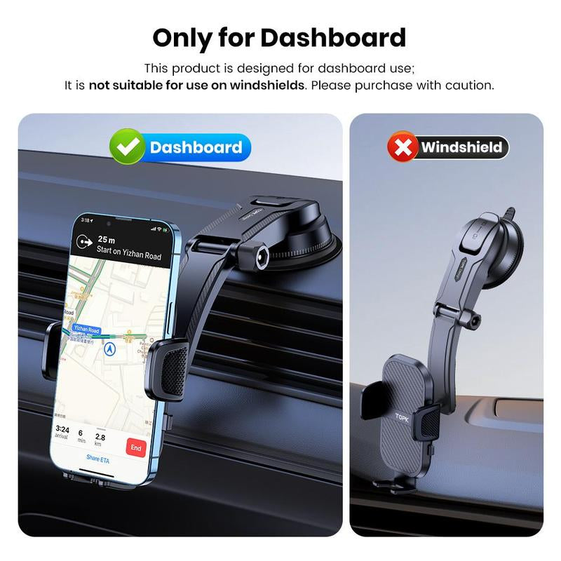 Car Dashboard Phone Holder, Adjustable Car Phone Holder Mount, Dashboard Phone Stand, Universal Car Interior Accessories for Phones