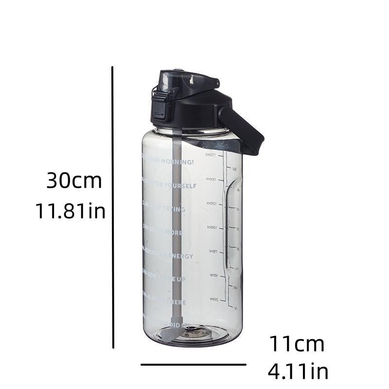 Drinking Water Bottle with Lid, 1 Count Sporty Design Hydration Sports Outdoor Camping Travel, Water Bottles for Music Festival