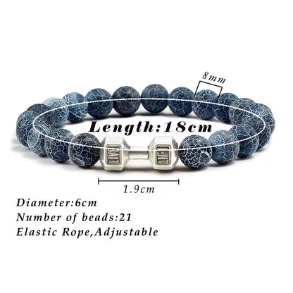 🔥 Unisex Volcanic Lava Stone Bracelet – Stylish Fitness Jewelry for Strength & Motivation! 💪✨ #FitnessJewelry #LavaStoneBracelet