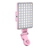 Square Clip Type Smartphone Selfie Light, Battery Powered LED Selfie Fill Light Clip, Phone Camera Video Light Lamp, LED Light Phone Clip for Tablet Live Streaming Makeup Vlog, Selfie Light Accessories