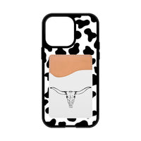 B&W Western Cowprint Bull Wallet Phone Case