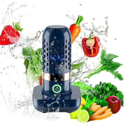 🍏💧 Wireless Capsule-Shape Fruit & Veggie Washer | Portable Food Purifier & Automatic Kitchen Washing Machine