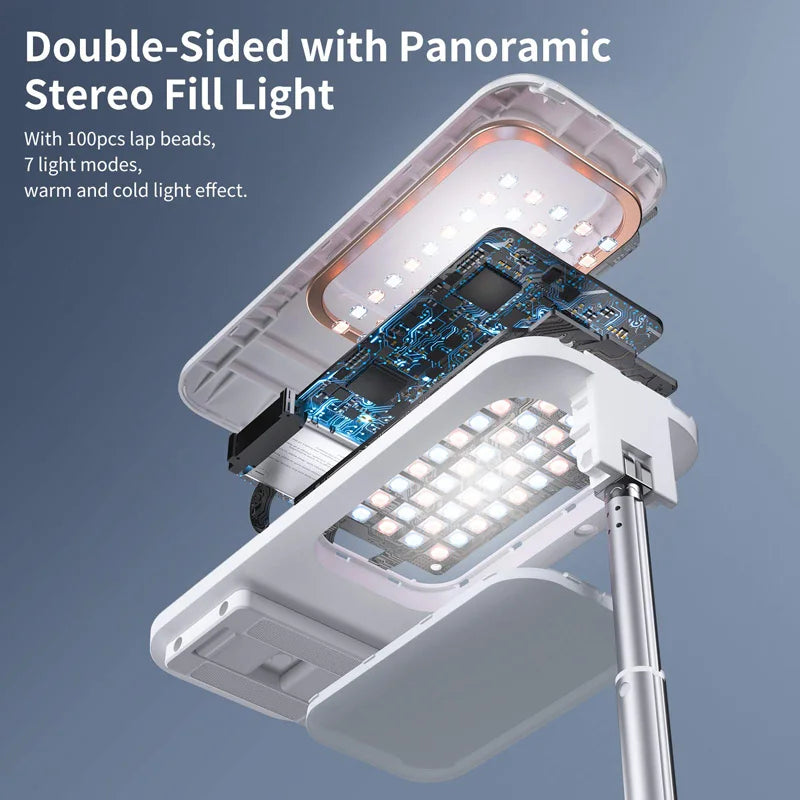 Elevate Your Selfie Game! 🌟📱 Check Out the New Portable LED Light Mobile Phone Stand - Perfect for Live Streaming & More! #SelfieStand #Bluetooth #LiveStreaming